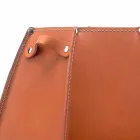 Audrey deštník stánku s moderním designem v kůži, vyrobený v Itálii Viadurini