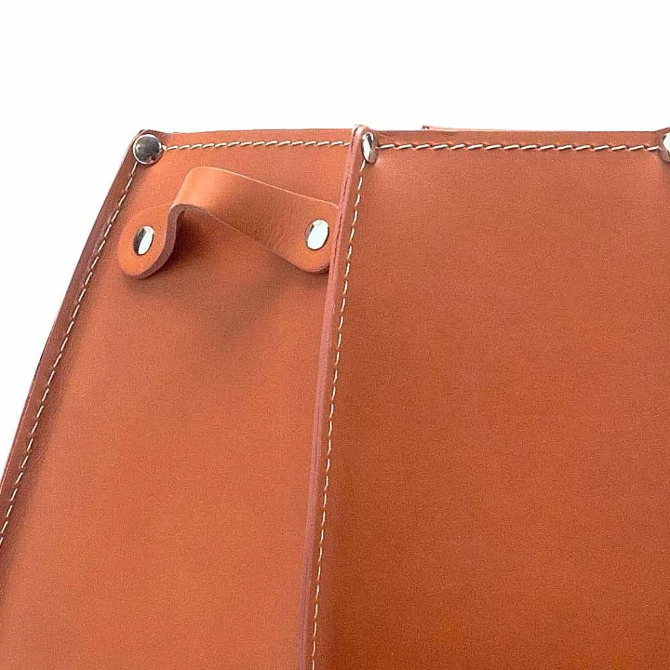 Audrey deštník stánku s moderním designem v kůži, vyrobený v Itálii Viadurini