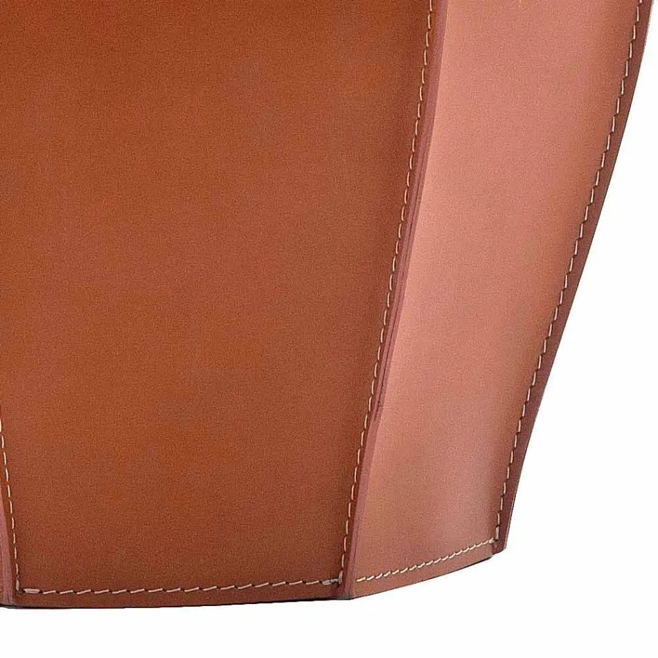 Audrey deštník stánku s moderním designem v kůži, vyrobený v Itálii Viadurini