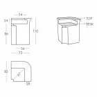 Čítač rohových barů Slide Break Rohové moderní světlo vyrobené v Itálii Viadurini