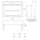 Světelný barový pult s příslušenstvím organizéru a držákem na láhve - zpráva Viadurini