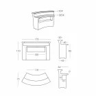 Světlý barový automat Moderní styl Slide Break Bar vyrobený v Itálii Viadurini