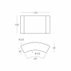 Modulární čítač barů Slide Snack Bílý světlý bar vyrobený v Itálii Viadurini