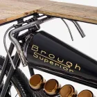 Konzolová tyč s moderním designem v motocyklu Mango Wood and Steel - Shallot Viadurini