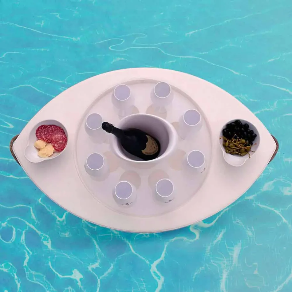 Trona plachetnice s bílým plachtou z ekologické kůže vyrobené v Itálii Viadurini