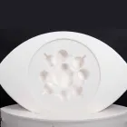 Trona plachetnice s bílým plachtou z ekologické kůže vyrobené v Itálii Viadurini