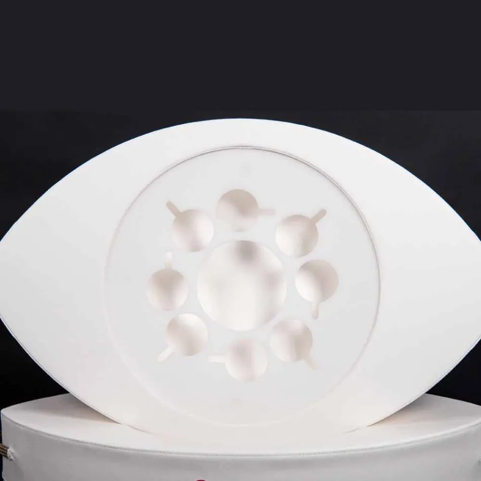 Trona plachetnice s bílým plachtou z ekologické kůže vyrobené v Itálii Viadurini