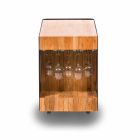 Moderní mobilní bar na kolech s dřevěným a ocelovým stolem - Giancalliope Viadurini