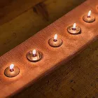 Včetně voskové lodičky s hnědými nebo slonovinovými svíčkami Made in Italy - Ludvig Viadurini