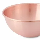 Ručně pocínovaná měděná bastardella s dřevěnou rukojetí 26 cm - Giampiero Viadurini