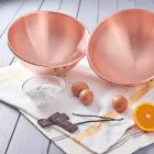 Polokoule Bastardella v ručně pocínované mědi s prstencem 36 cm - Giampiero Viadurini