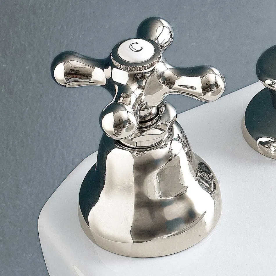 3-otvorová bidetová baterie odtok Vnitřní dodávka Ručně vyráběná mosaz – Ercolina Viadurini