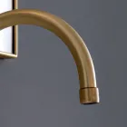 3-otvorová umyvadlová baterie s vysokým výtokem s mosazným výsuvným odpadem Made in Italy - červená Viadurini