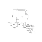 Moderní 3-otvorová umyvadlová baterie s odpadem Made in Italy - Quito Viadurini