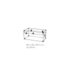 Design kufru z průhledného akrylového křišťálu a moderní oceli - Dante Viadurini