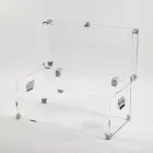 Design kufru z průhledného akrylového křišťálu a moderní oceli - Dante Viadurini