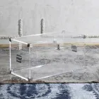 Design kufru z průhledného akrylového křišťálu a moderní oceli - Dante Viadurini