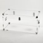 Design kufru z průhledného akrylového křišťálu a moderní oceli - Dante Viadurini