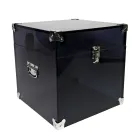 Kufr z průhledného nebo kouřového akrylového křišťálu a moderní oceli - Dante Viadurini