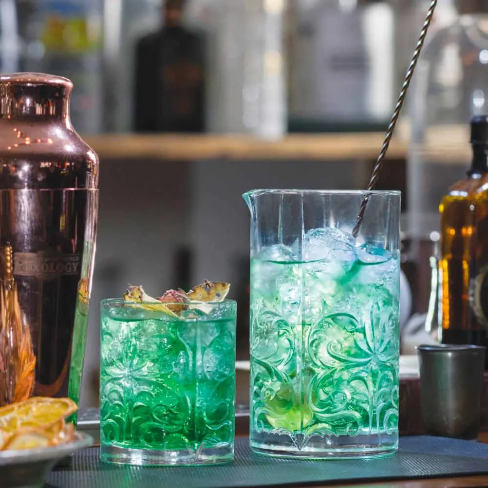 Míchání skla s výstřední dekorací Luxusní design 4 kusy - Destino Viadurini