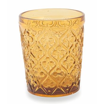 Barevné skleněné sklenice na vodu s arabeskovými dekoracemi 12 kusů - Maroko
