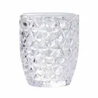 Zdobené průhledné skleněné vodní brýle, moderní služba 12 kusů - mix Viadurini