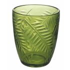 Sklenice na vodu v průhledném nebo zeleném skle a dekoraci listů 12 ks - Tropeo Viadurini