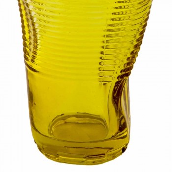 Barevné skleněné koktejlové sklenice 6 kusů zmačkaného designu - Sarabi