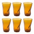 Barevné skleněné koktejlové sklenice 12 kusů zmačkaného designu - Sarabi