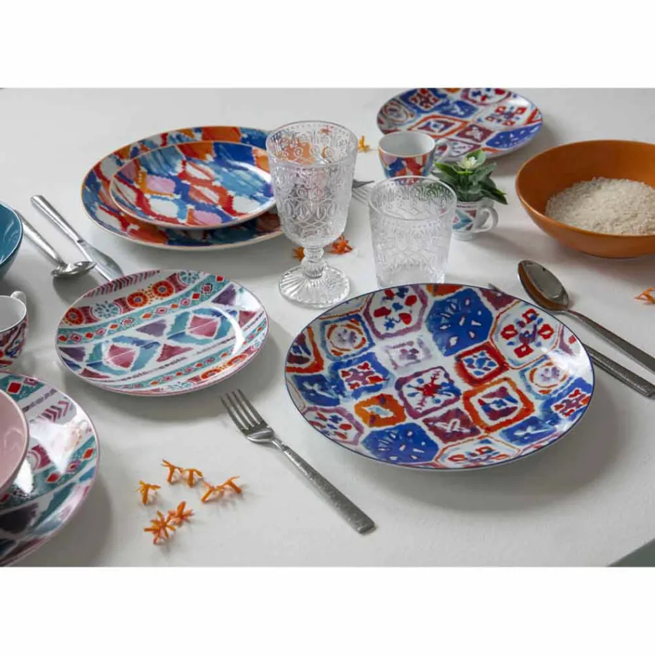 Průhledné zdobené sklenice na víno 12 designových pohárů - marokobické Viadurini