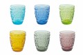 Zdobené a barevné sklenice vody sada 12 kusů - Pastel-Palazzo