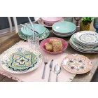 Moderní barevné skleničky zdobené sklenicemi podávající vodu 12 kusů - mix Viadurini