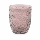 Moderní barevné skleničky zdobené sklenicemi podávající vodu 6 kusů - mix Viadurini