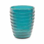 Moderní barevné skleničky zdobené sklenicemi podávající vodu 6 kusů - mix Viadurini