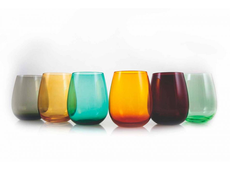 Skleněné sklenice pro vodu Moderní servis 6 kusů - Aperi Viadurini