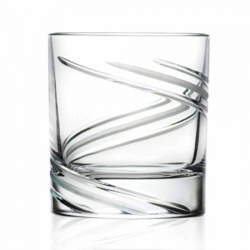 Ručně zdobené ekologické křišťálové brýle s nízkou sklenicí 12 kusů - cyklon