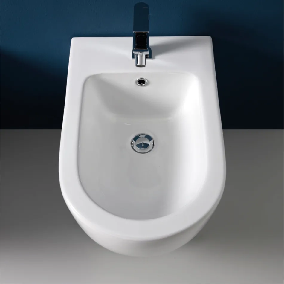 Jednootvorový cyklonový keramický bidet Aralia s moderním designem Viadurini