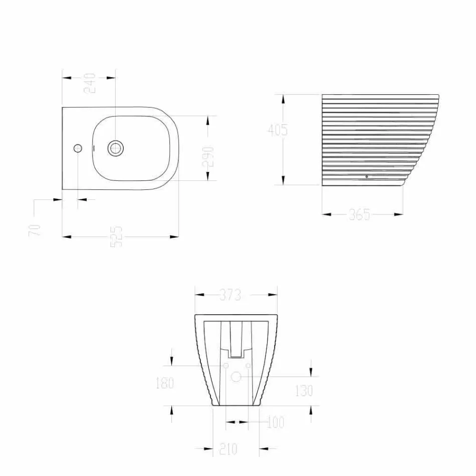 Podlahové bidety v bílé nebo barevné Trabia glazované keramice Viadurini