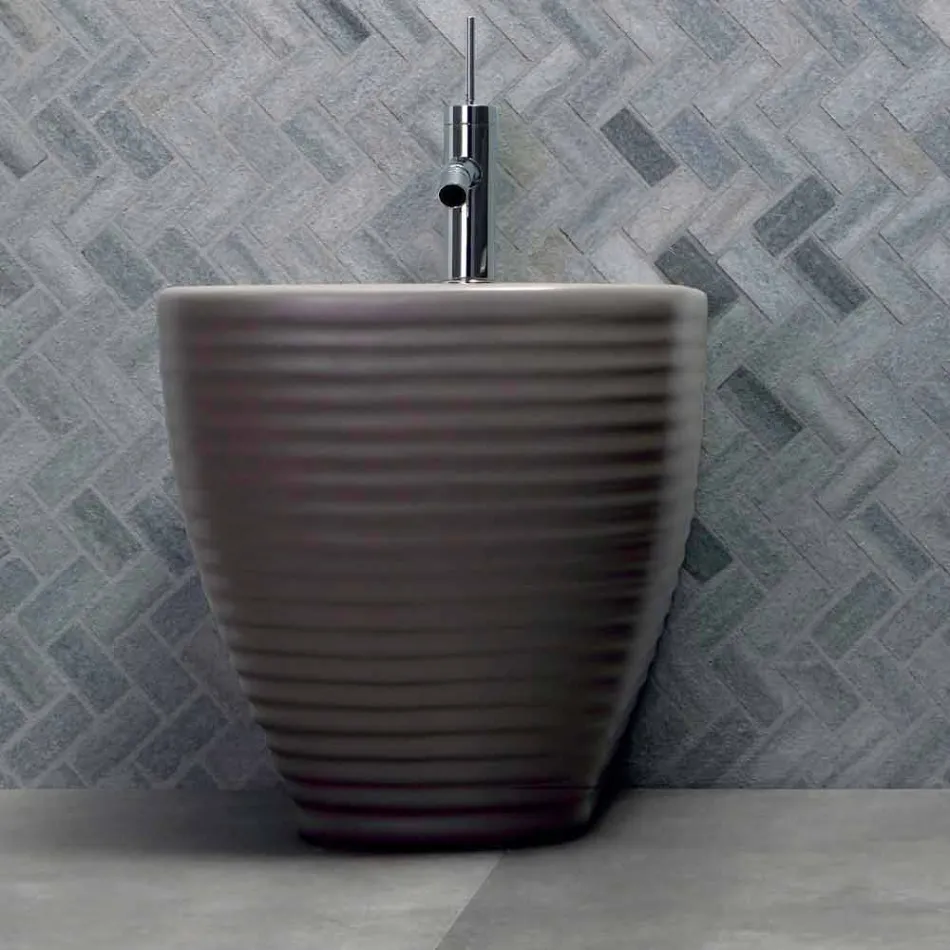 Podlahové bidety v bílé nebo barevné Trabia glazované keramice Viadurini