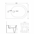 Keramický bidet Sun 57x37cm moderní design, vyrobeno v Itálii Viadurini
