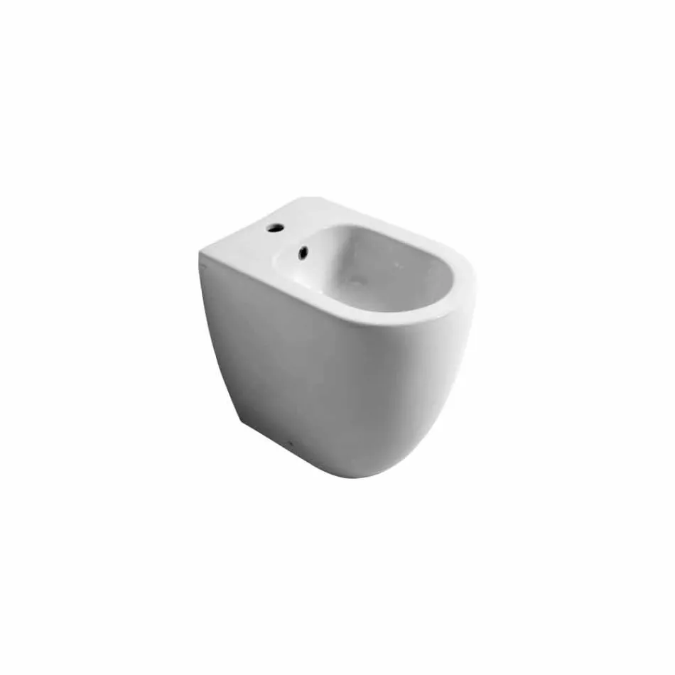 Bidet v moderní design keramiky bot Square Otevřít vrtaných H50 cm Viadurini