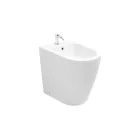 Jednootvorový bidet montovaný na podlahu s technologií Rimless v bílé keramice - Oleandro  Viadurini