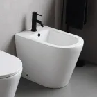 Jednootvorový bidet Salice k montáži na podlahu z bílé keramiky s elegantním moderním designem Viadurini