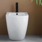 Jednootvorový bidet montovaný na podlahu z odolné bílé keramiky s moderním designem - Olmo Viadurini