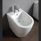 Jednootvorový bidet s posunutým odtokem z keramiky s moderním designem - Oleandro  Viadurini