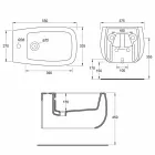 Designový závěsný bidet v bílé keramice Gaiola vyrobené v Itálii Viadurini