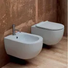 Hung bidet v moderním designu keramických hvězda 55x35cm Made in Italy Viadurini