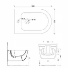 Hung bidet v moderním designu keramických hvězda 55x35cm Made in Italy Viadurini