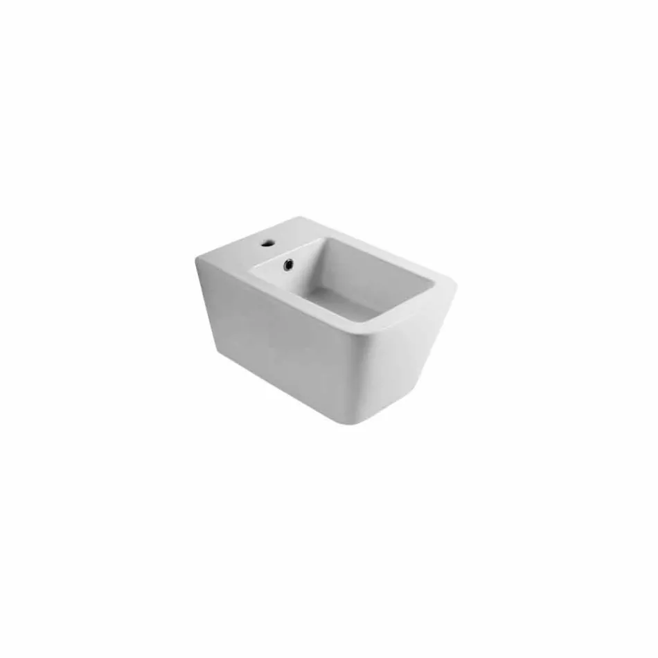 Hung bidet v keramické konstrukce Sun Square 55x35cm, vyrobeno v Itálii Viadurini