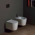 Hung bidet v moderní bot Square 50x35cm keramiky, made in Italy Viadurini